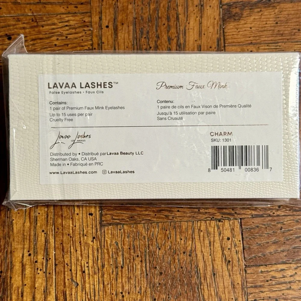 Lavaa Lashes‎ CHARM Black Faux Mink Lashes 1 Pair - 15 Uses SEALED Eye Lashes